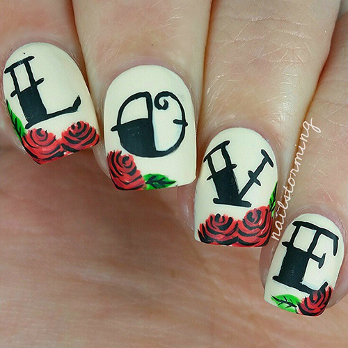 love nail designs with flowers
