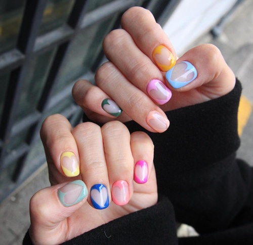 colorful-nails-for-valentines-day-with-negative-space