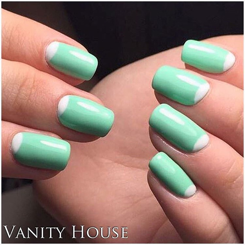 mint green nail designs