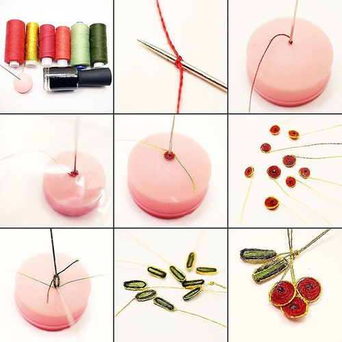 embroidery textile nail design diy