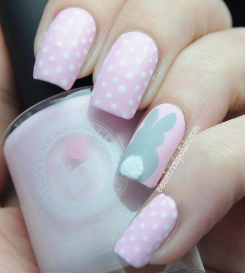 pink-easter-nails-with-rabbit
