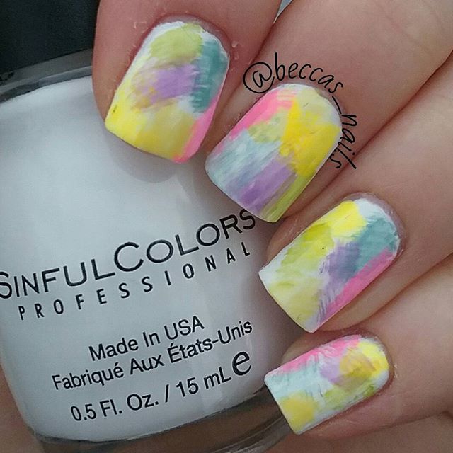 dry-brush-colorful-easter-nails