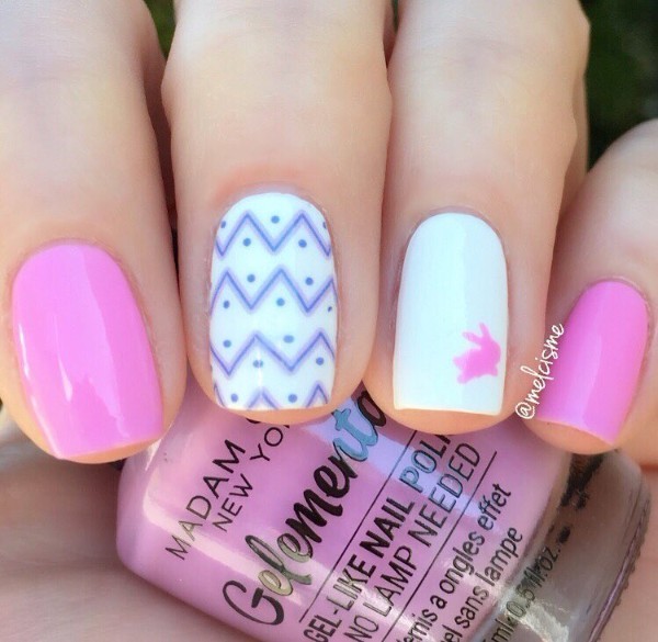 pink-and-white-nails-with-easter-rabbit