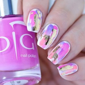 colorful-foil-nail-design-as-summer-trend
