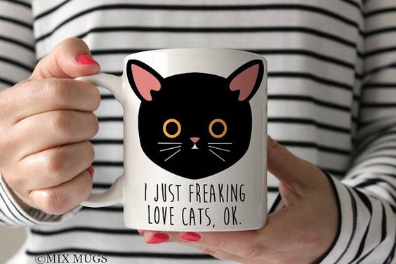 coffee mug with a cat