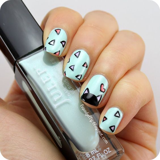 geomeric cat nails