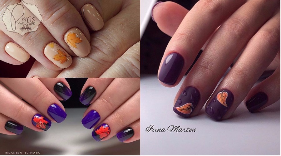 10. "Falling Leaves" Nail Art - wide 1