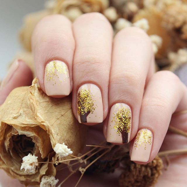 golden-fall-tree-nail-design-shy_nails