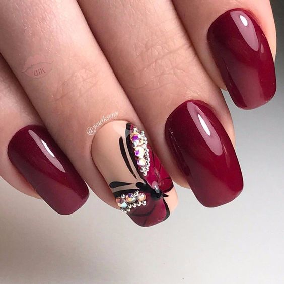 Best Wine Colored Nails of 2019 NAILSPIRATION