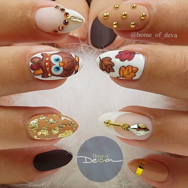 thanksgiving acrylic nail designs