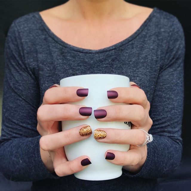 purple and gold HYGGE nails