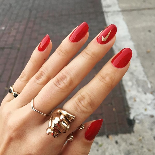 red-and-gold-nike-nails