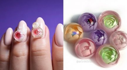 candy ball nail art