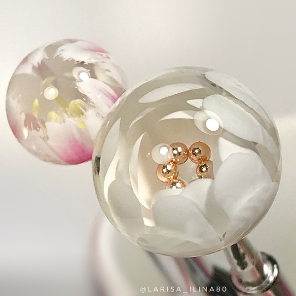 white clear candy ball