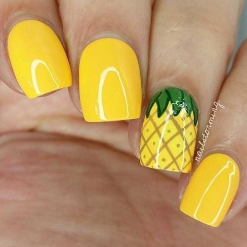 Pineapple Nail Designs 90 Totally Fabulous Mani Ideas NAILSPIRATION