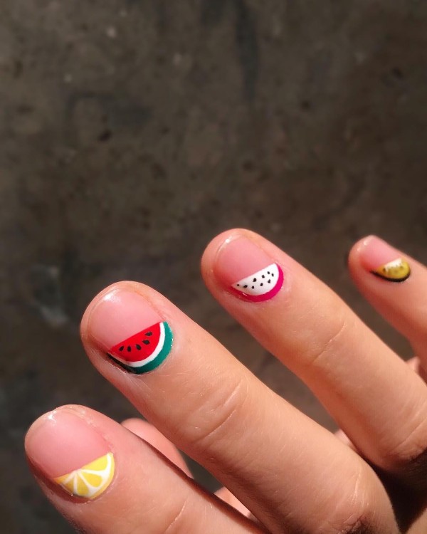 summer-nails-with-different-fruits