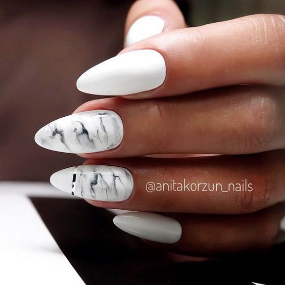 white-marble-summer-nails