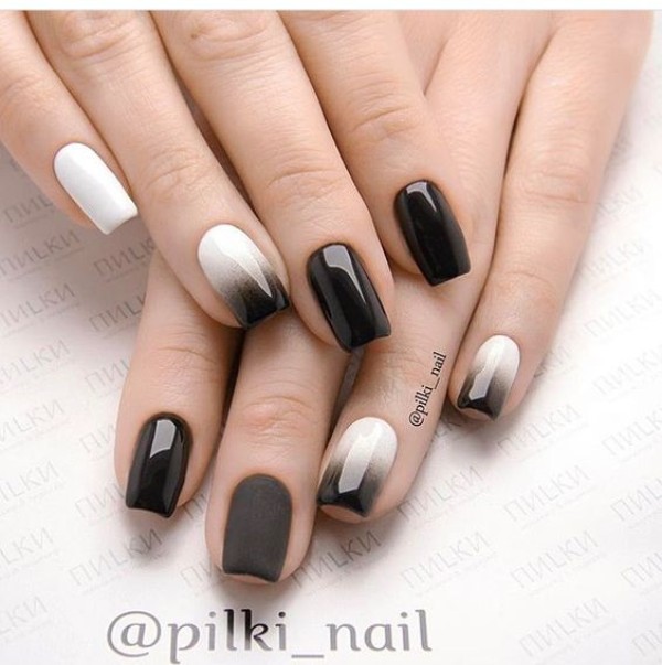 black-white-fall-ombre-nails