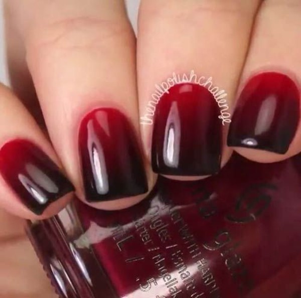 dark-red-ombre-nails-autumn