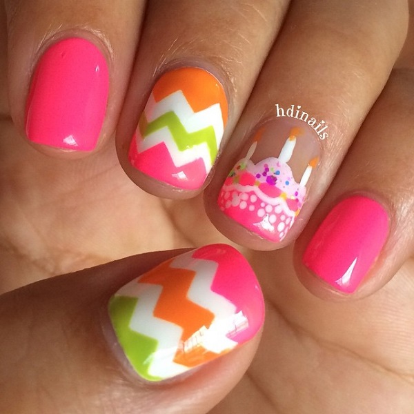 pink-birthday-cake-nail-design