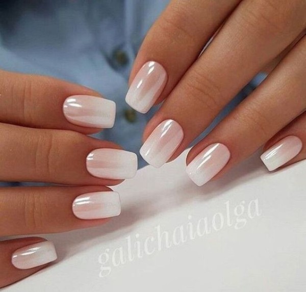 white-fall-ombre-wedding-nails