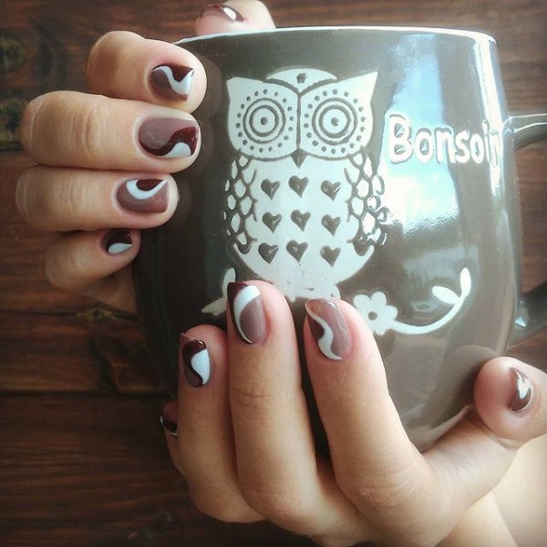 brown-coffee-colored-nail-design