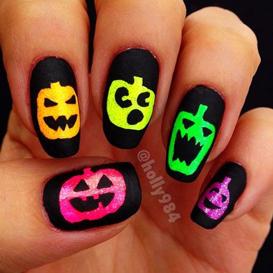 neon-pumpkins-on-nails