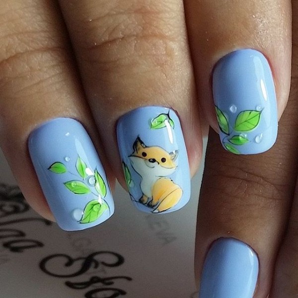 cute-fox-fall-nail-art