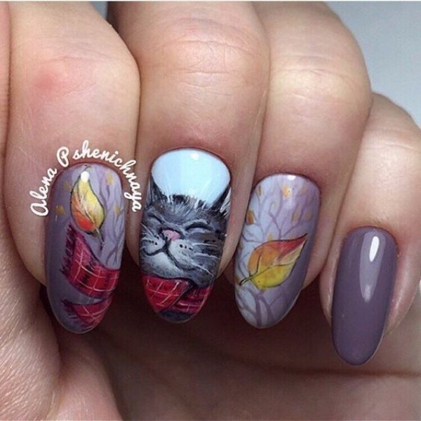 fall-cat-nail-design