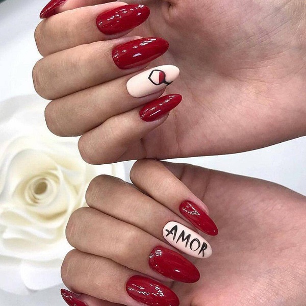 amor wine nails