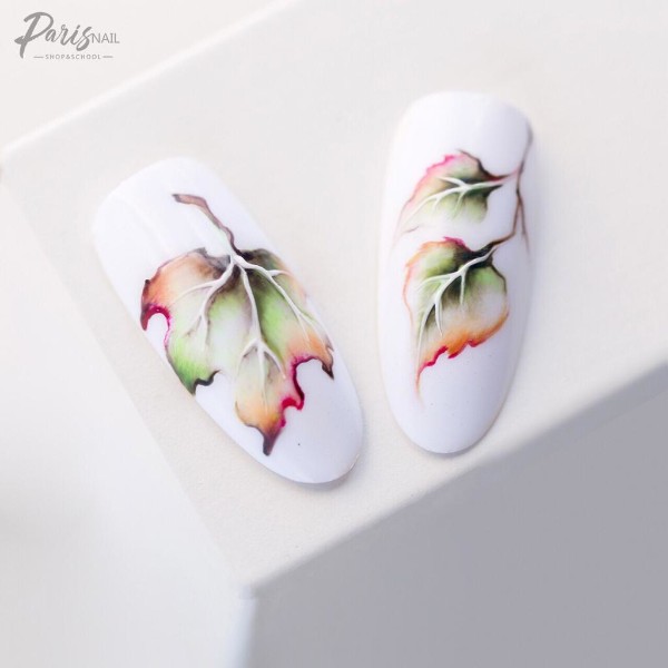 white-fall-nail-design-with-leaves