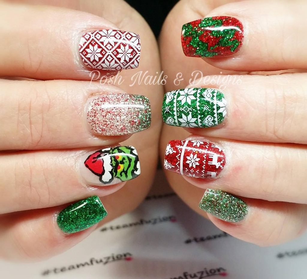 grinch nails