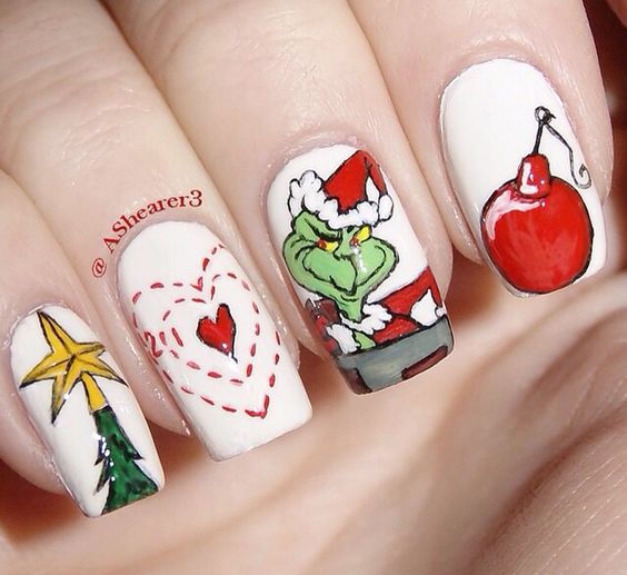 grinch nails