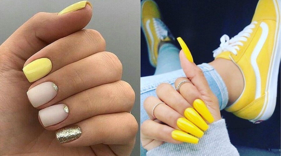 10. Cute Yellow and Pink Nail Design for Short Nails - wide 4