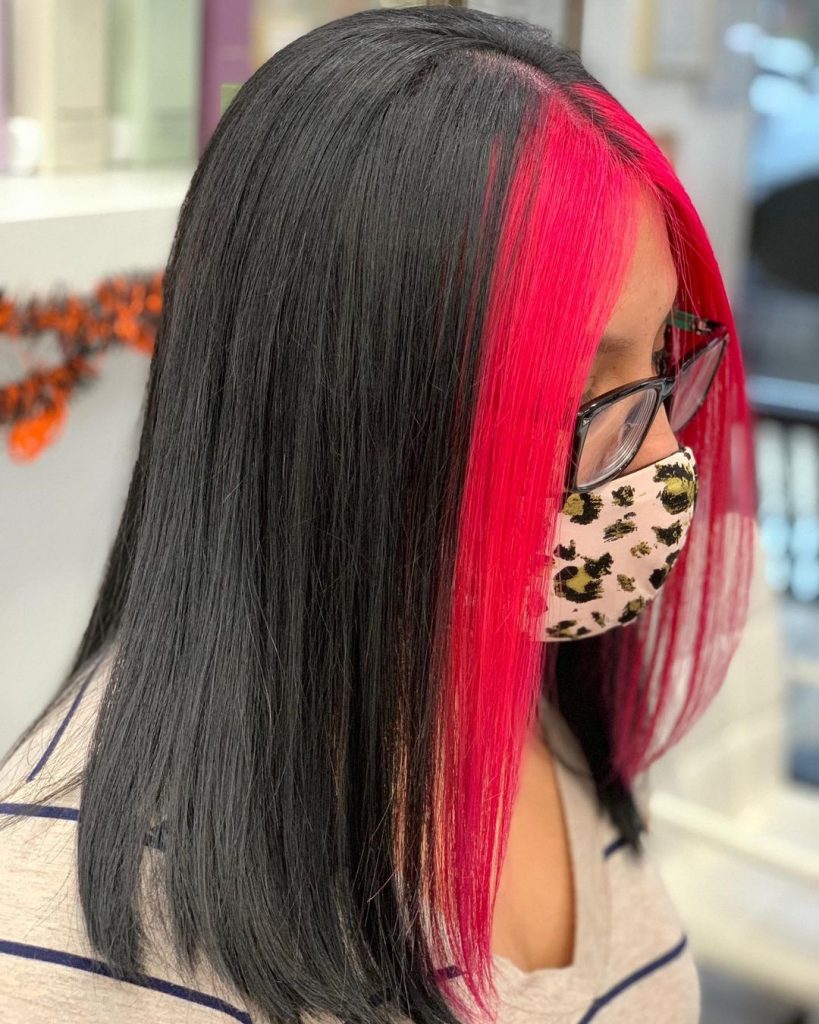 Idea of Pink Highlights for Emo Teens