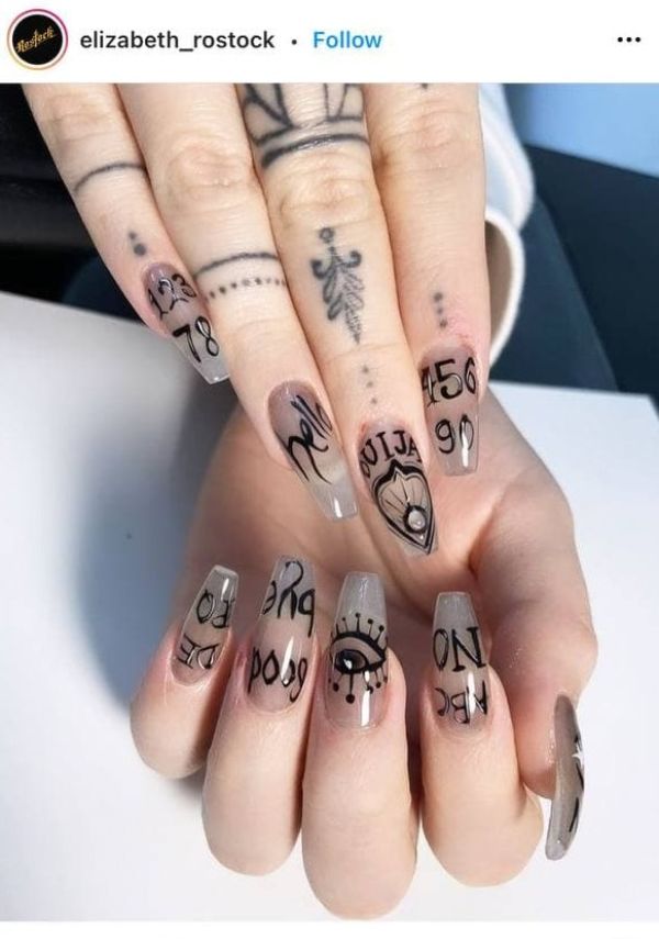 Tattoo Drawing on Nails