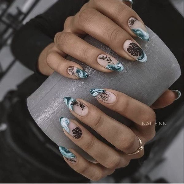 Summer Tattoo Styled Nails