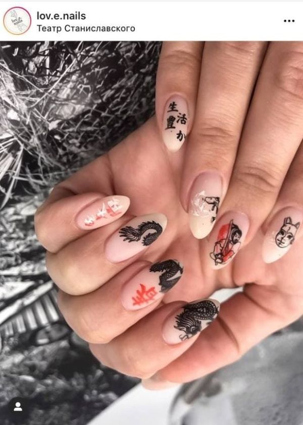 tattoo nail design