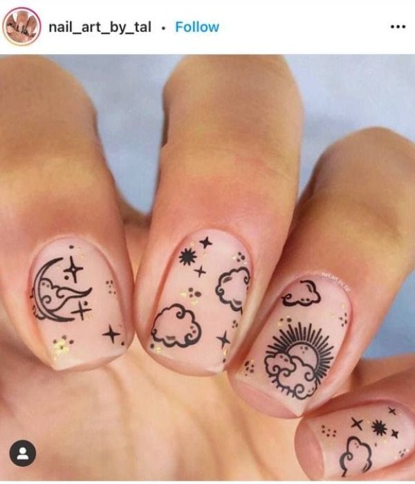 nails tattoo drawing