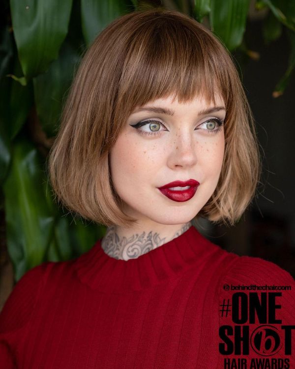 Traditional French Bob with Bangs
