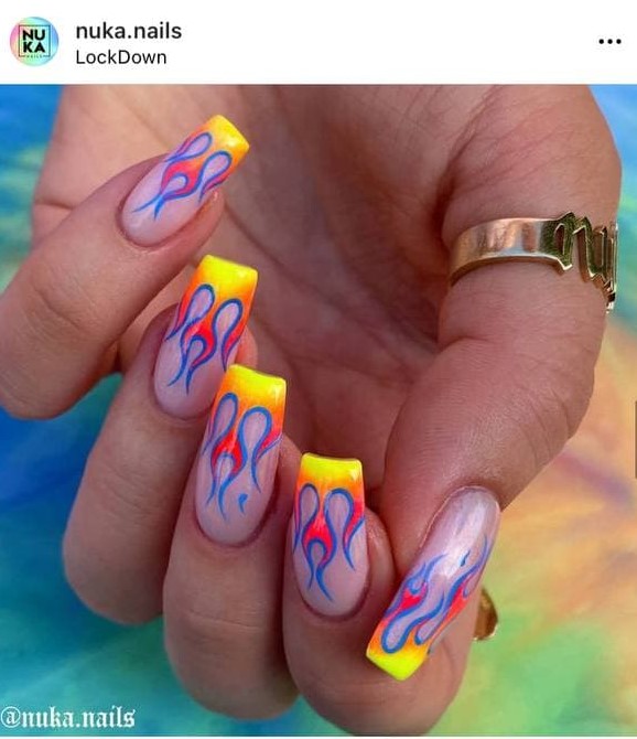 50 Ideas of Trendy Flame Nail Designs | NAILSPIRATION