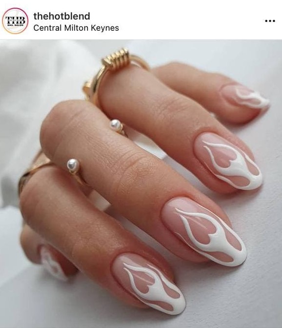 White Flame Nails