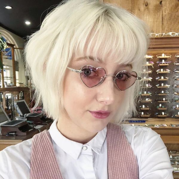 White French Bob with Glasses