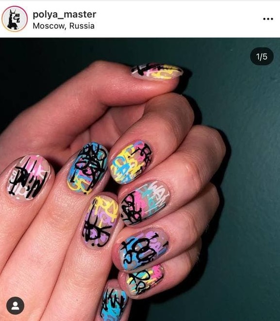 Graffiti Nail Design