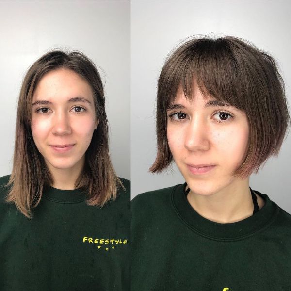 Short Teenage Girls French Bob