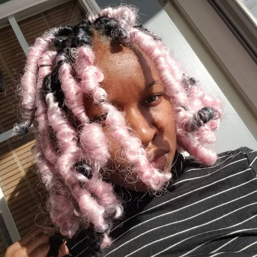 Pastel Pink Short Butterfly Braids