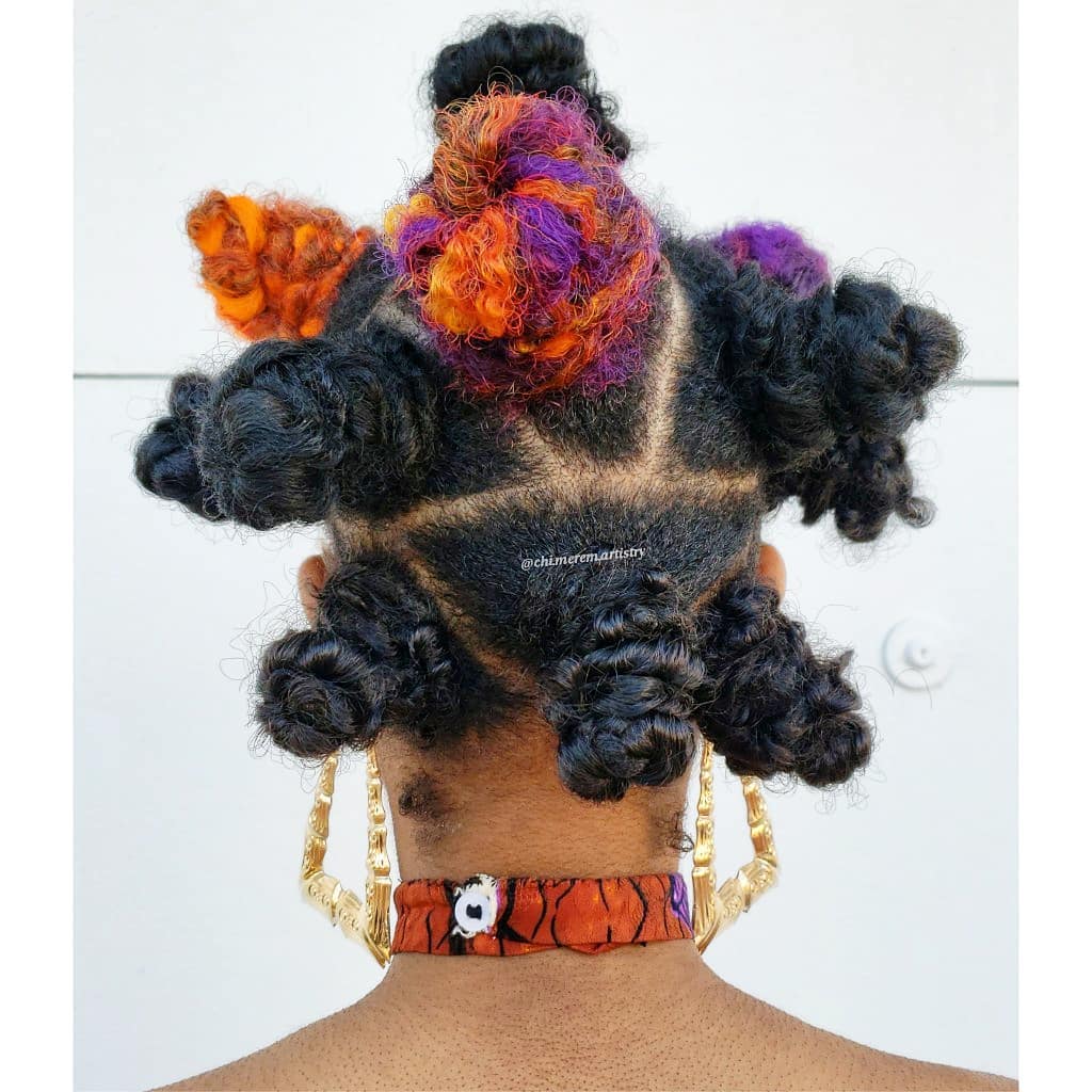 Knotless Butterfly Braids in Bantu Knots