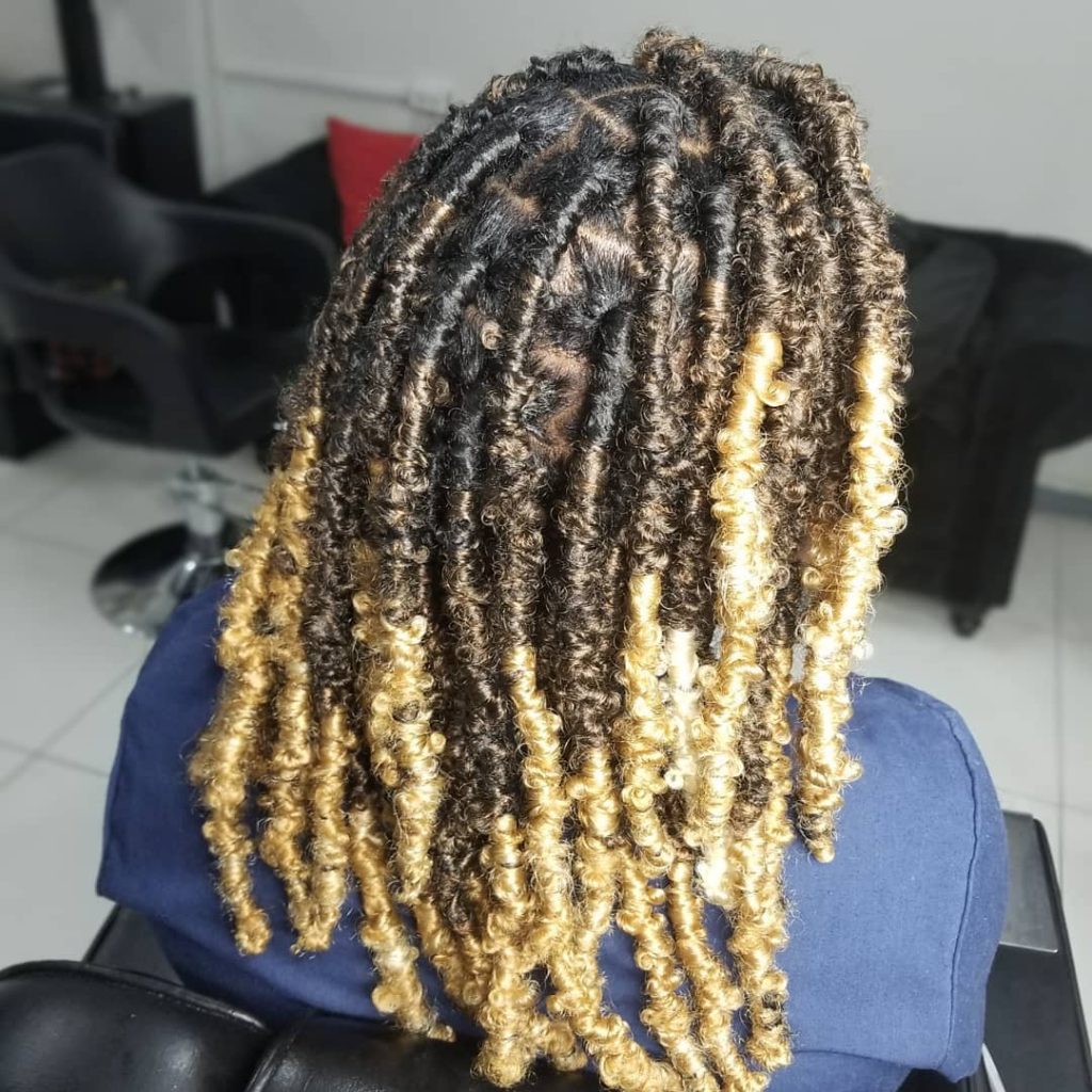 Knotless Butterfly Braids with Blonde Tips