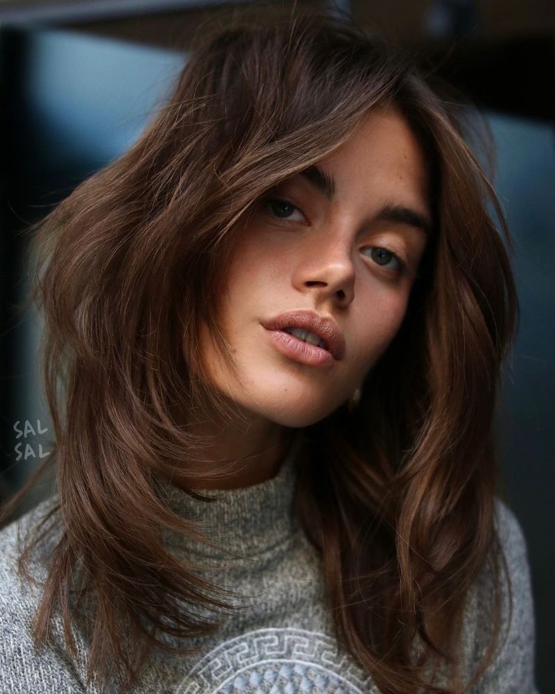 Modern Rachel Haircut Brunette Chocolate Brown