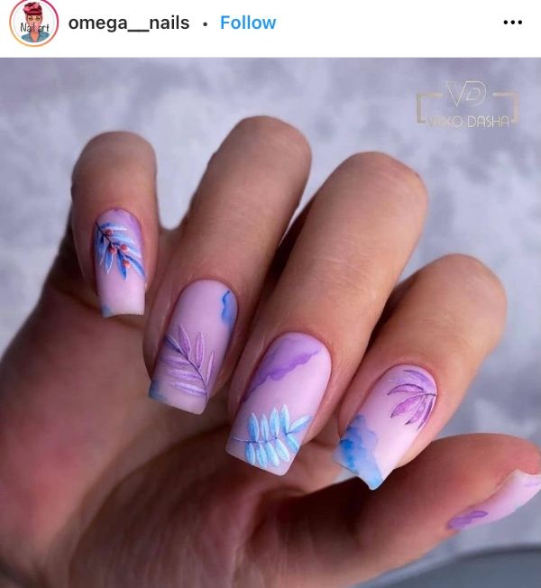 Cute Lavender Nails